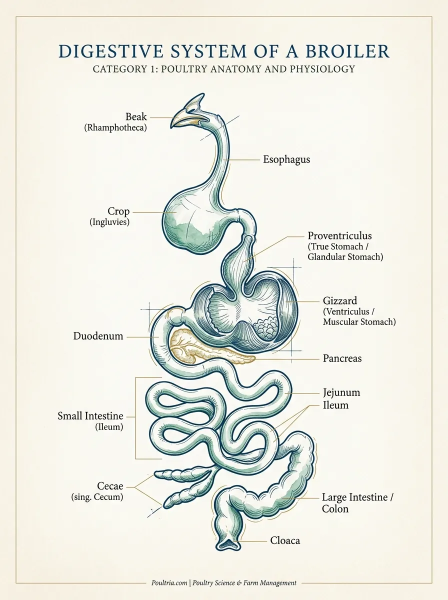 Digestive System of a Broiler