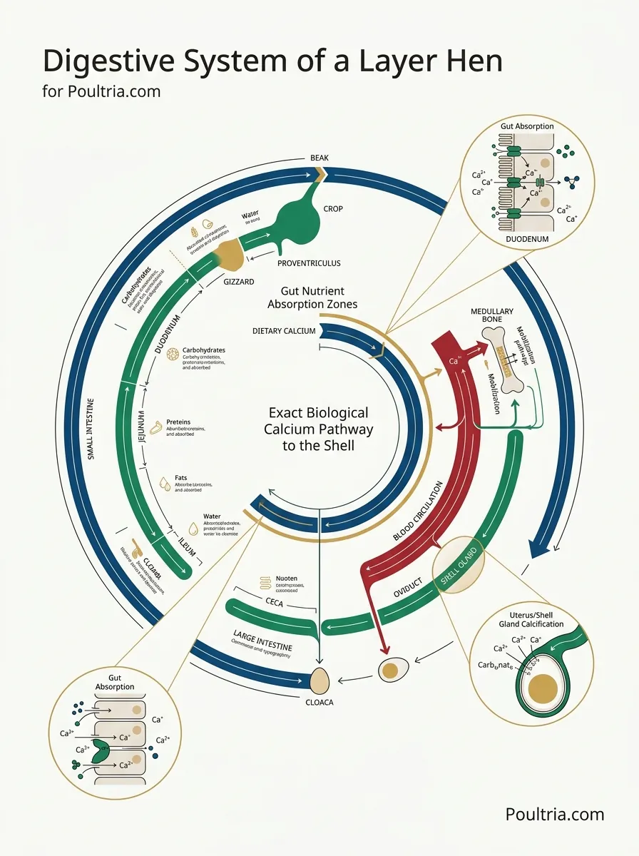Digestive System of a Layer scientific poster breakdown