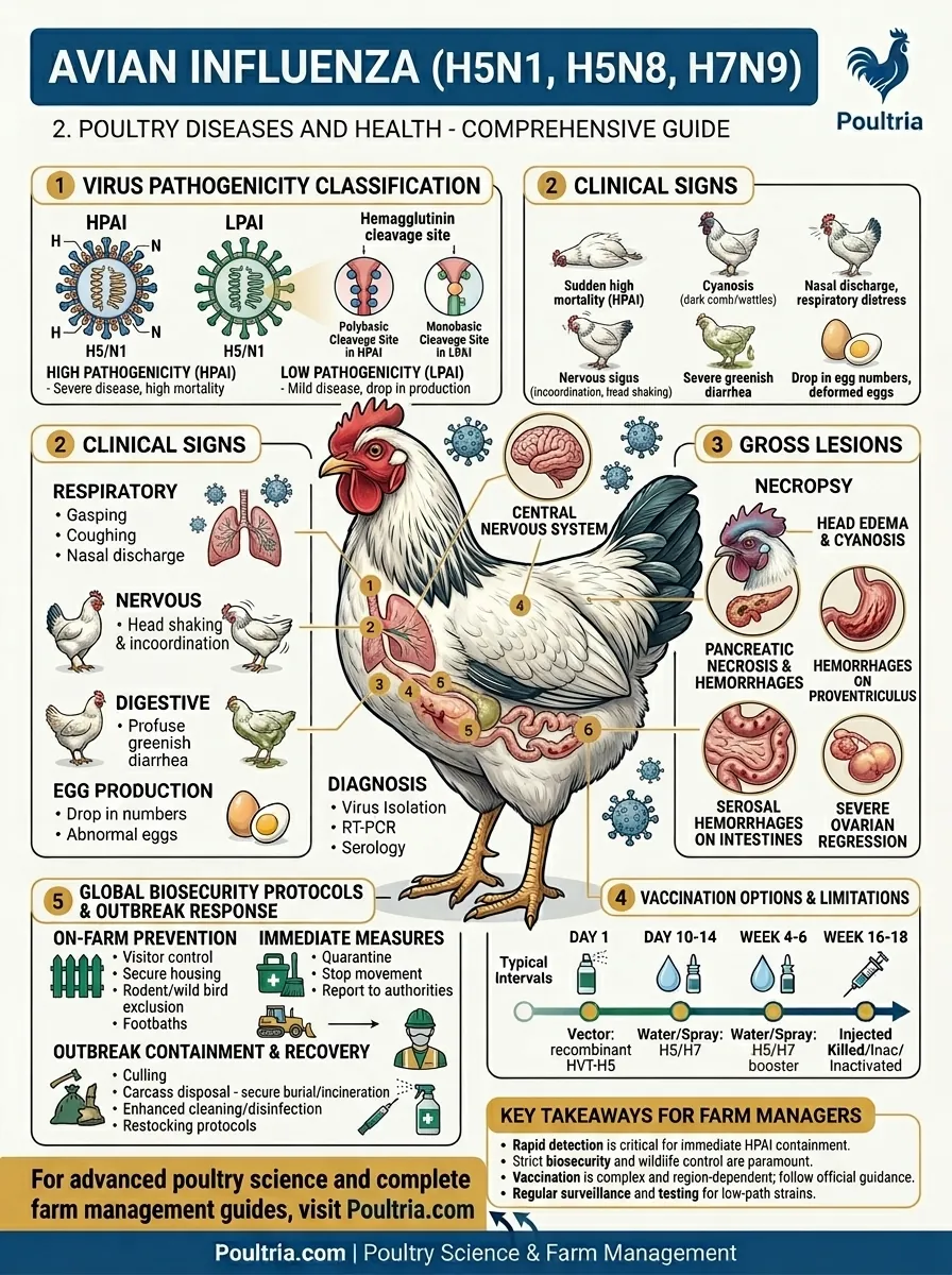 Avian Influenza (HPAI vs LPAI) scientific poster breakdown