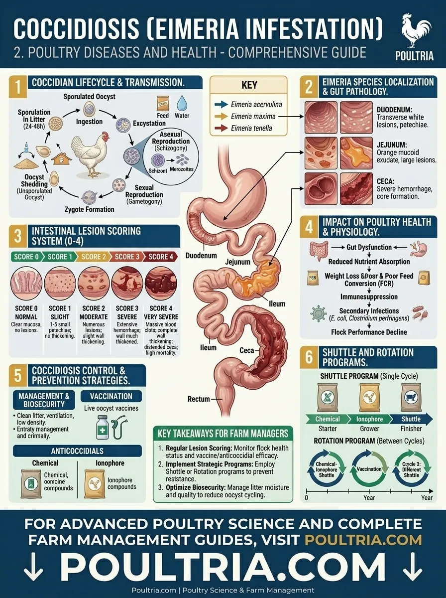 Coccidiosis Eimeria Lesion Scale scientific poster breakdown